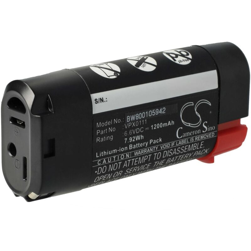 foto del prodotto batteria compatibile con black decker vpx2102, vpx1501, vpx1401, vpx1301x utensile elettrico 1200 mah, li-ion, 7 v - vhbw