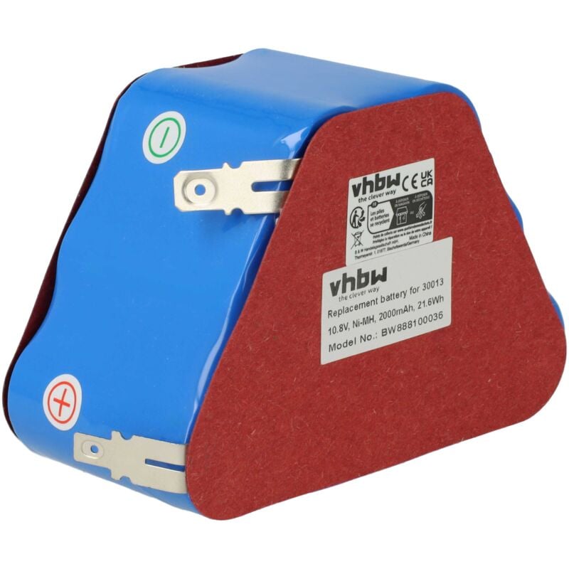 foto del prodotto batteria compatibile con dirt devil m3120, m030 aspirapolvere 2000mah, 10,8v, nimh vhbw