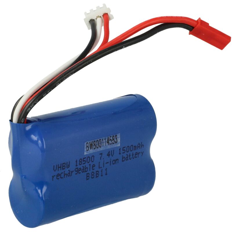 foto del prodotto batteria compatibile con double horse 9097, 9097-25 drone quadricottero multicottero (1500mah, 7,4v, li-ion) - vhbw