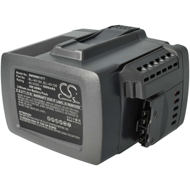 foto del prodotto batteria compatibile con gardena 520irx, 530ipt5, 530ipx, 535i xp, 535ifr, 535irx, 535irxt rasaerba attrezzo giardinaggio 5000mah, 40v, li-ion - vhbw
