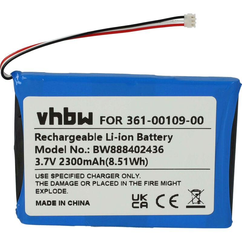 foto del prodotto batteria compatibile con garmin overlander, dezl otr800, dezl otr800 mt s navigatore gps 2300mah, 3,7v, li ion vhbw