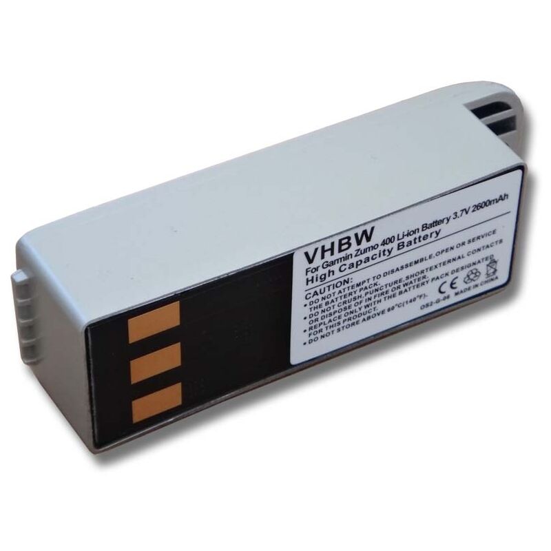 foto del prodotto batteria compatibile con garmin zumo 450, 400, 550, 500, 500 deluxe navigatore gps 2600mah, 3,7v, li ion vhbw