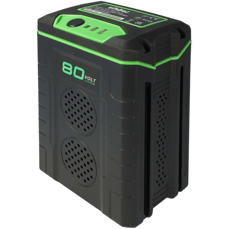 foto del prodotto batteria compatibile con greenworks gd80bcb, gd80bc, gd80bp, gd80bl, gcs80450, gd80bpb, eda75, gbl80320, gcs80420 rasaerba 2000mah 80v li-ion - vhbw