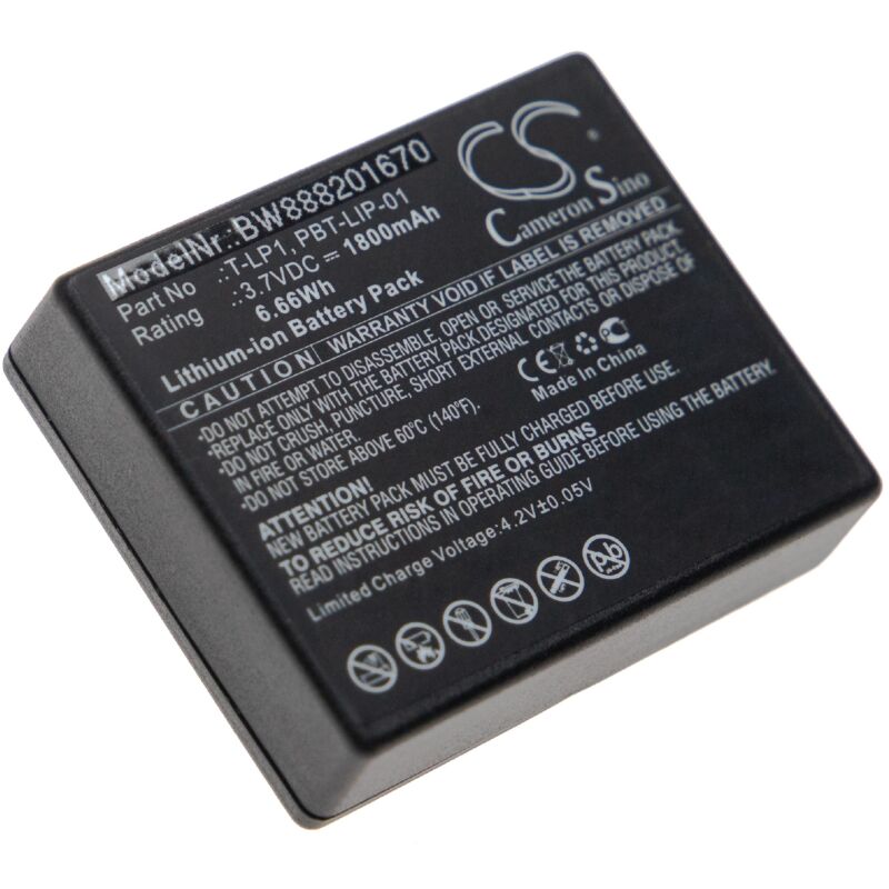 foto del prodotto batteria compatibile con hme pliant tempest wireless beltpacks, tmp r224, 2.4ghz beltstation radio 1800mah, 3,7v, li ion vhbw