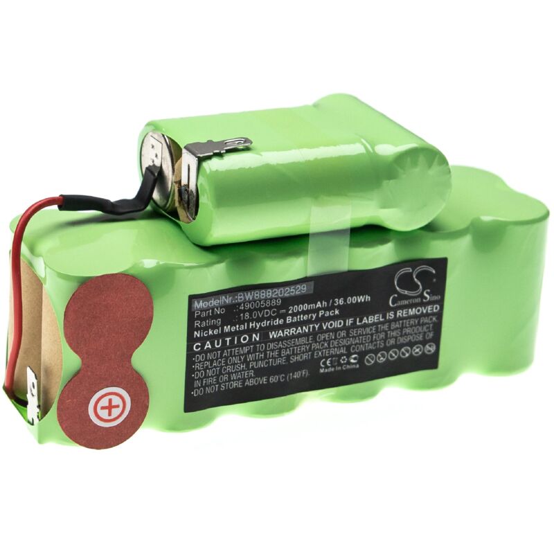 foto del prodotto batteria compatibile con hoover su180, su180b8, su180t2, su180wt aspirapolvere home cleaner 2000mah, 18v, nimh vhbw
