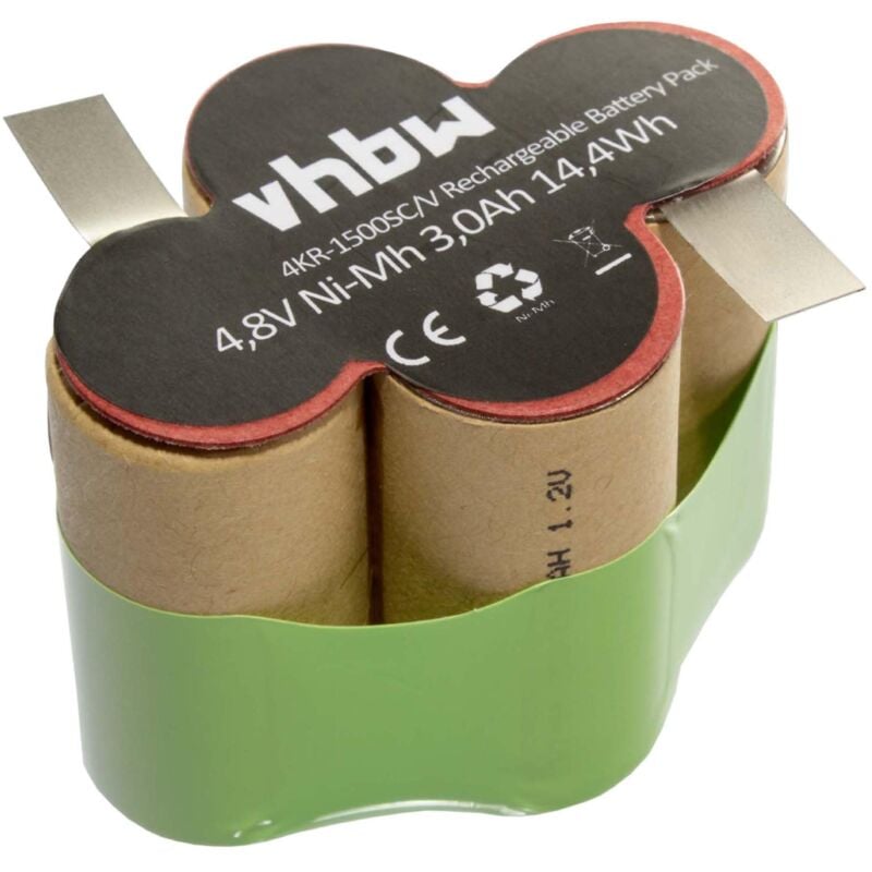 foto del prodotto batteria compatibile con k rcher broom k55 home cleaner 3000mah, 4,8v, nimh sostituisce 4kr 1500sc v vhbw