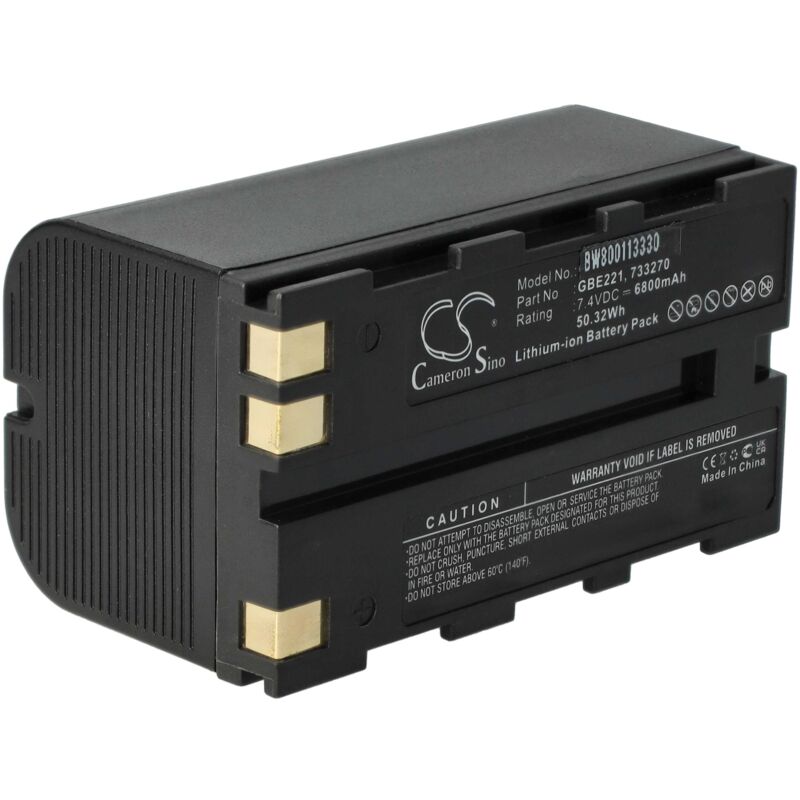 foto del prodotto batteria compatibile con leica viva ts15, ts11, ts12 dispositivo di misurazione laser, dispositivo di misurazione (6800mah, 7,4v, li-ion) - vhbw