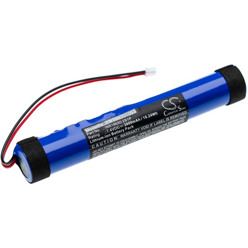 foto del prodotto batteria compatibile con nyne vibe casse, altoparlanti, speaker 2600mah, 7,4v, li ion vhbw