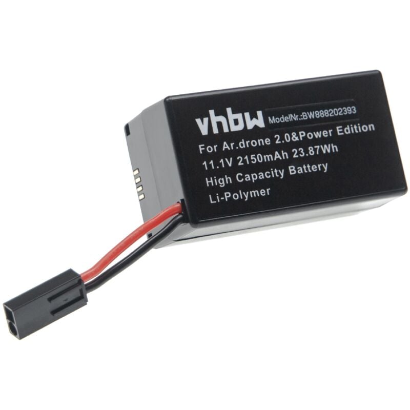 foto del prodotto batteria compatibile con parrot ar.drone 2,0, 2.0 elite edition drone quadricottero multicottero 2150mah, 11,1v, li poly vhbw