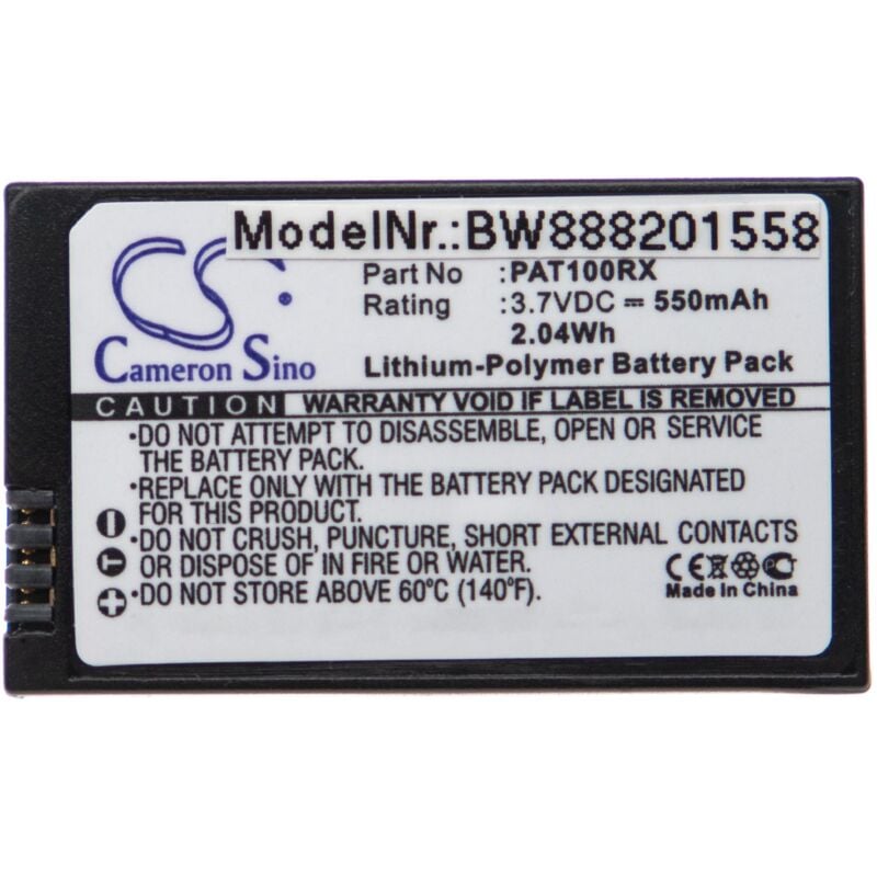 foto del prodotto batteria compatibile con parrot mini drone, night, race drone quadricottero multicottero 550mah, 3,7v, li poly vhbw