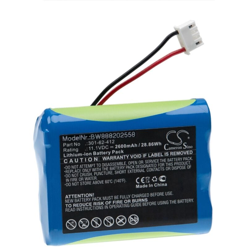 foto del prodotto batteria compatibile con peaktech p 9020, p9020a, p9021 misuratore, dispositivo di misurazione 2600mah, 11,1v, li-ion - vhbw