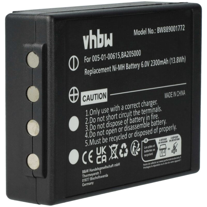 foto del prodotto batteria compatibile con putzmeister linus 6, technos radiocomando industriale, telecomando 2300mah, 6v, nimh - nero - vhbw