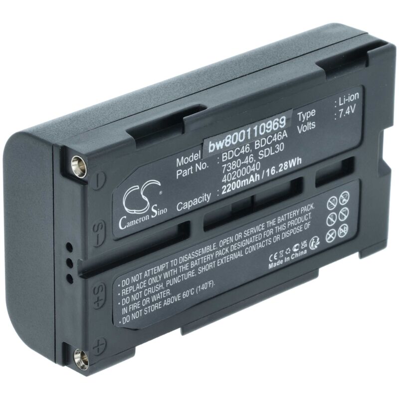 foto del prodotto batteria compatibile con sokkia set330r, set 330r, set330r3, set 330r3, set330rk, set 330rk dispositivo di misurazione 2200mah, 7,4v, li-ion - vhbw