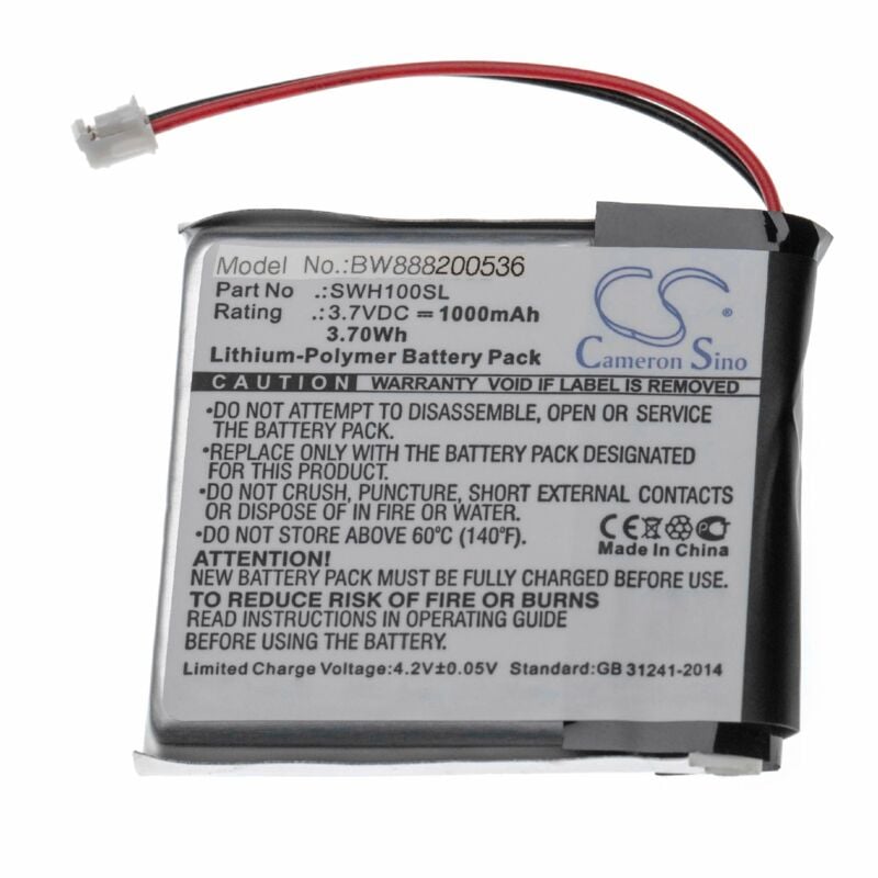 foto del prodotto batteria compatibile con sony wh ch710n b auricolari cuffie wireless 1000mah, 3,7v, li poly vhbw