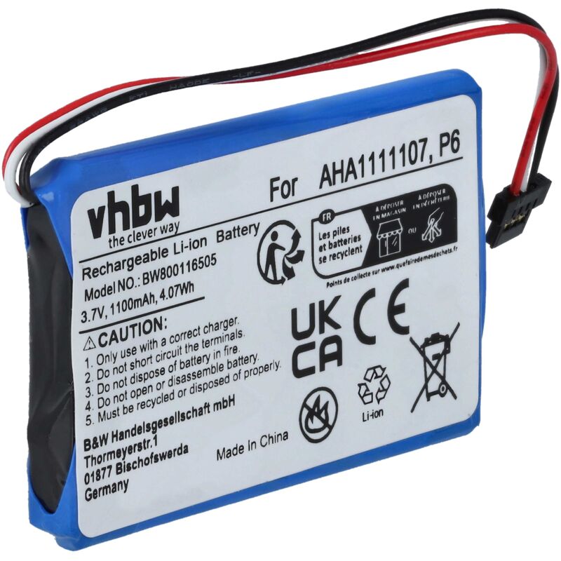 immagine 0 del prodotto batteria compatibile con tomtom g0 620 world, go 6100, go 620 2016 , go 600 navigatore gps 1100mah, 3,7v, li ion vhbw