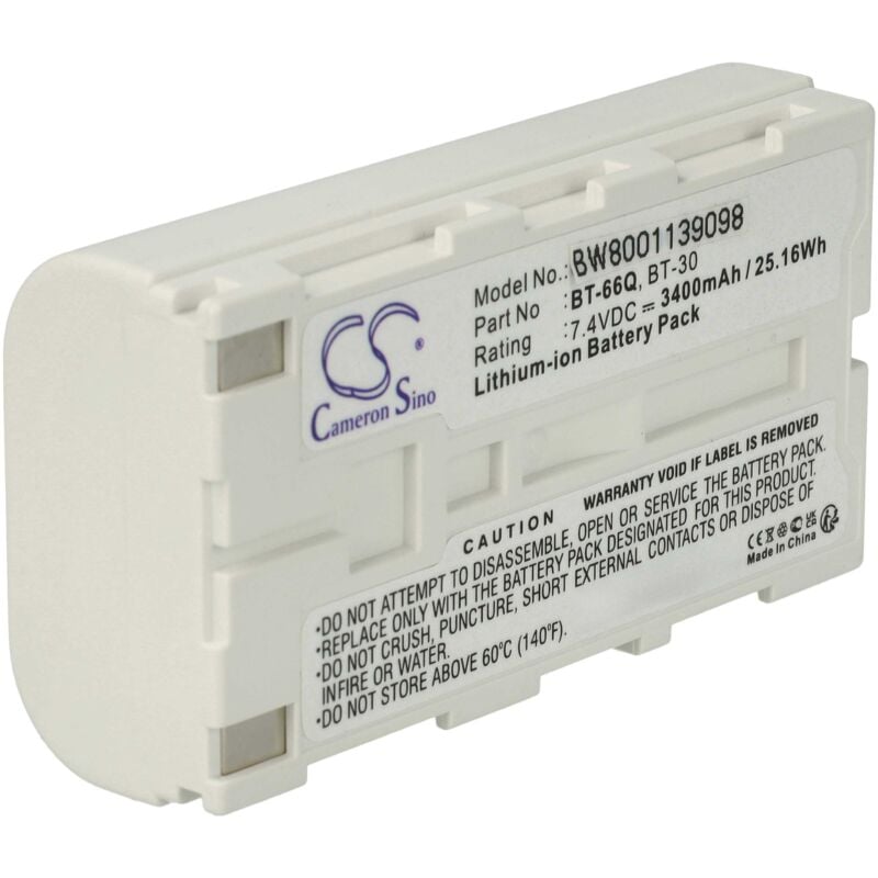 foto del prodotto batteria compatibile con topcon field controller fc100, fc-100, fc120, fc-120, fc200, fc-200 dispositivo di misurazione 3400mah, 7,4v, li-ion - vhbw