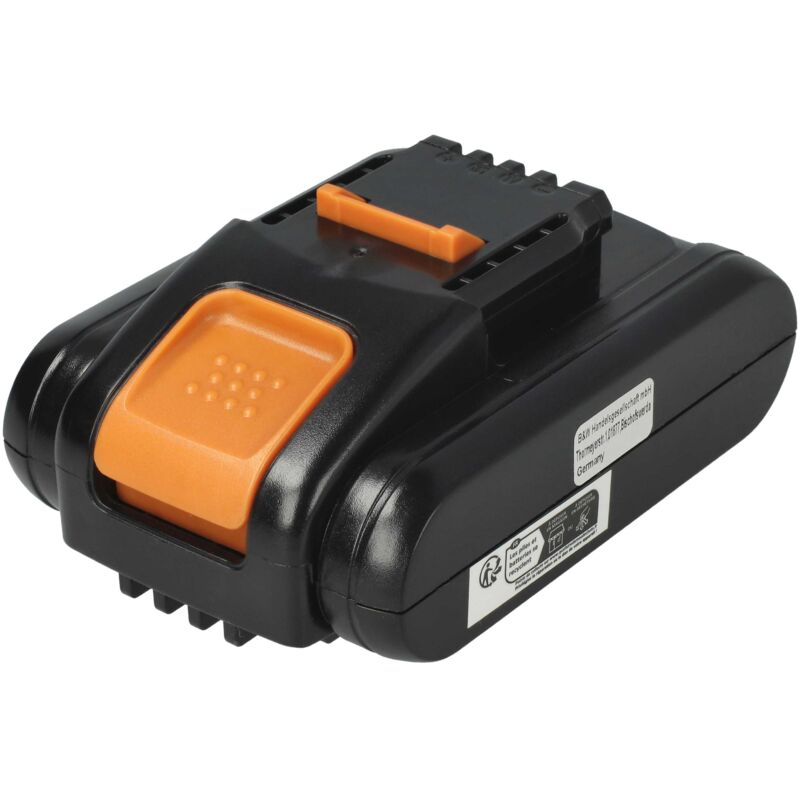 foto del prodotto batteria compatibile con worx wx090, wx026.9, wx163.1, wx163.2, wx027, wx101.1, wx163 attrezzi da lavoro (2500 mah, li-ion, 20 v) - extensilo