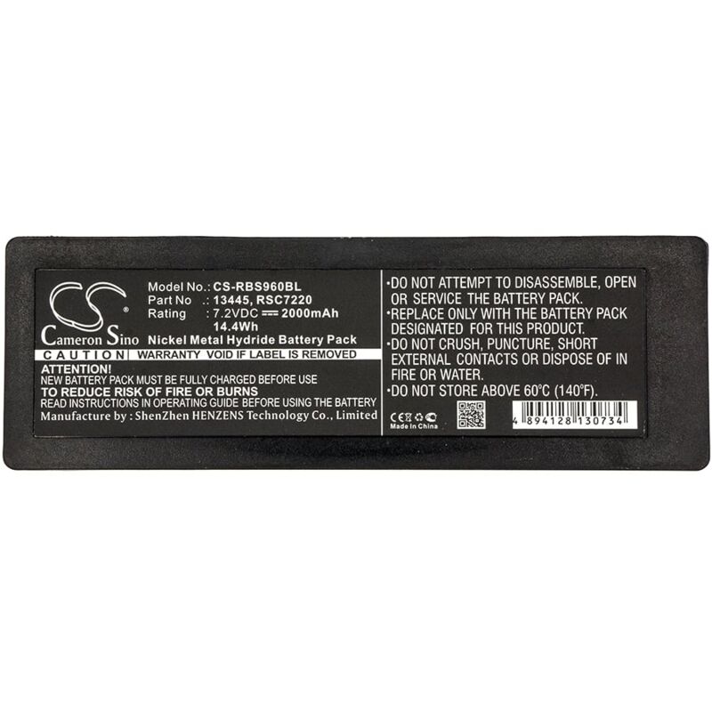 immagine 0 del prodotto batteria compatibile scanreco rbs960bl nimh 7,2v 2000 mah