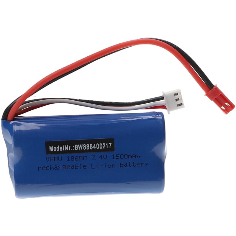 foto del prodotto batteria con bec compatibile con mjx f45 modellismo 1500mah, 7,4v, li ion, 69 x 38 x 18 mm vhbw