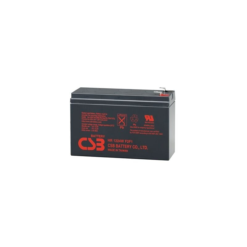foto del prodotto batteria csb hr1224wf2f1 12v 4.8 6,3 ups