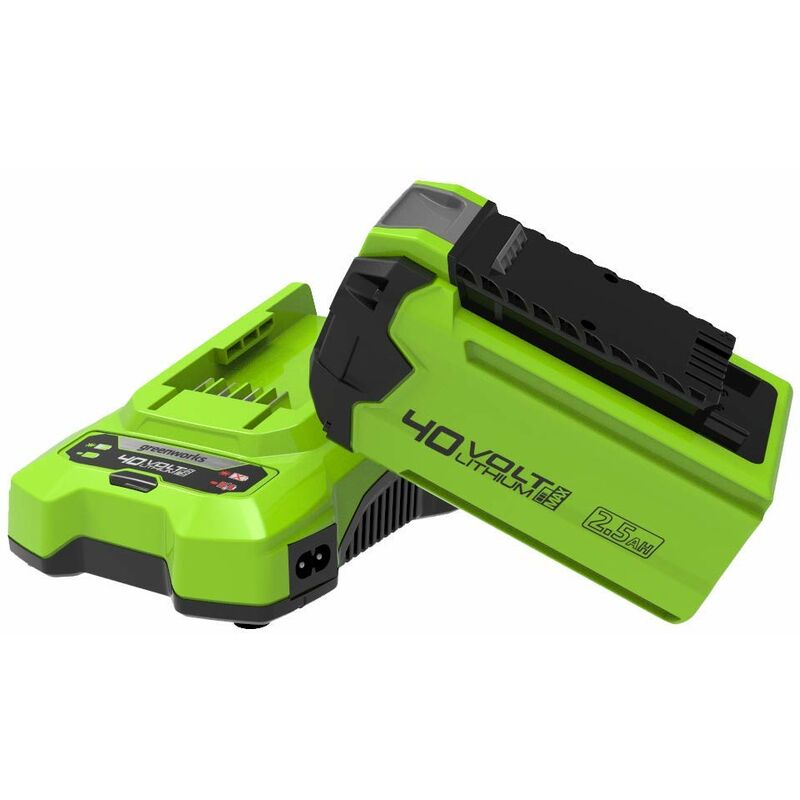 immagine 0 del prodotto batteria da 40 v 2.5 ah g40b25 e caricabatterie universale g40uc, li ion 40 v 2.5ah, output 80 w 2 a, adatto a tutti gli attrezzi e batterie della