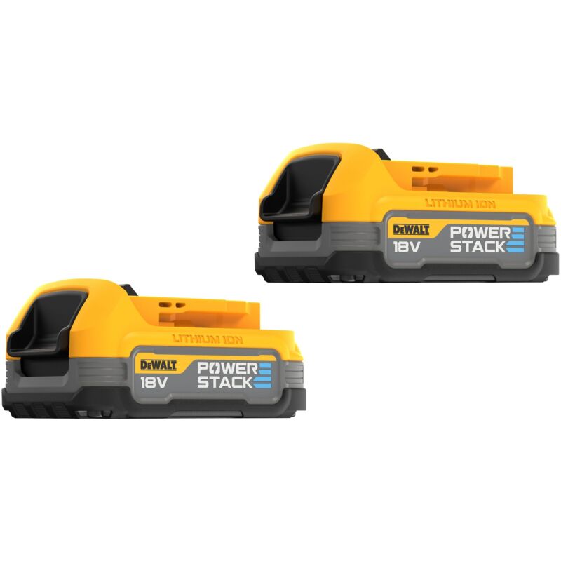 foto del prodotto batteria dewalt powerstack dcbp034e2, 18v 1,7ah, set di 2, xr