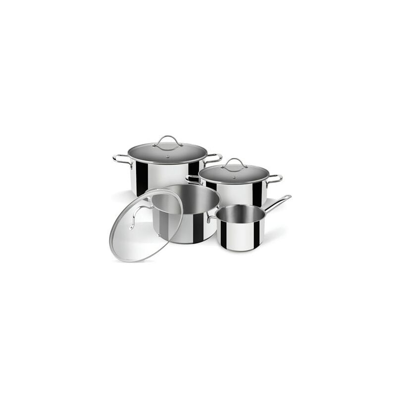 foto del prodotto batteria di pentole supreme in acciaio inox 7 pezzi