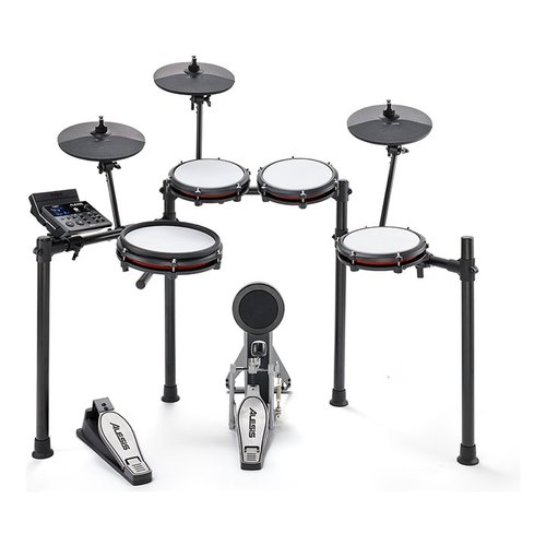 foto del prodotto batteria elettronica alesis nitro max kit black e red black e red