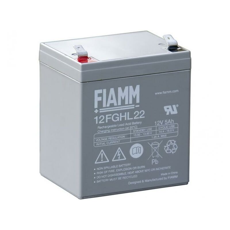 foto del prodotto batteria fiamm 12fghl22 ex fghl20502 scarica rapida 12v 5,0ah