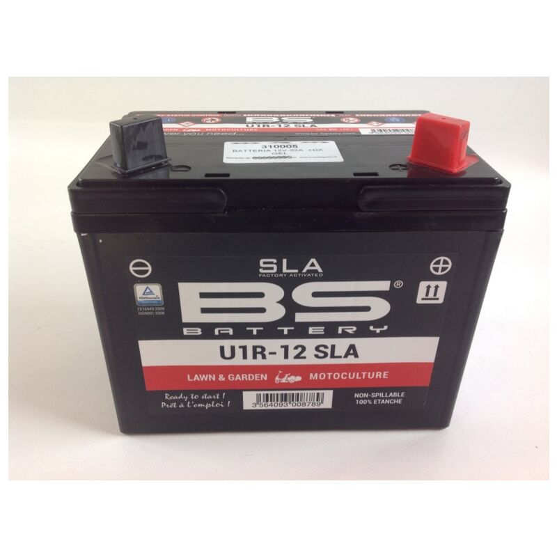 foto del prodotto batteria gel avviamento bs trattorino rasaerba 12v/32a 310005 polo + destro maxi spunto 400 a