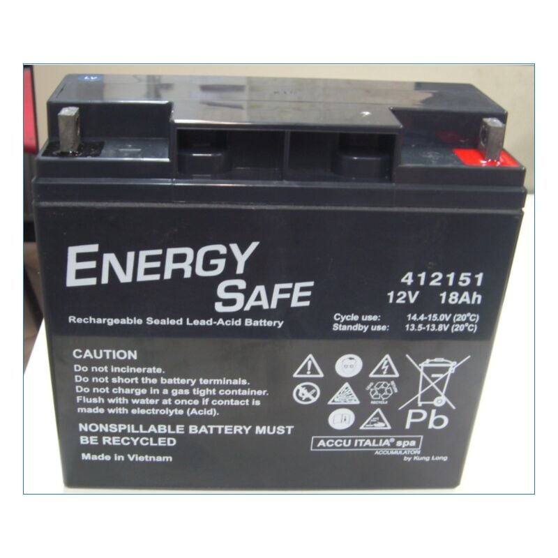 foto del prodotto batteria gel avviamento trattorino rasaerba sigillata castelgarden 12v 18ah 412151