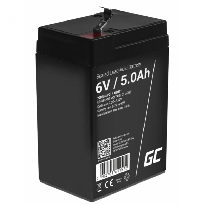 foto del prodotto batteria gel green cell agm11 6v 5ah
