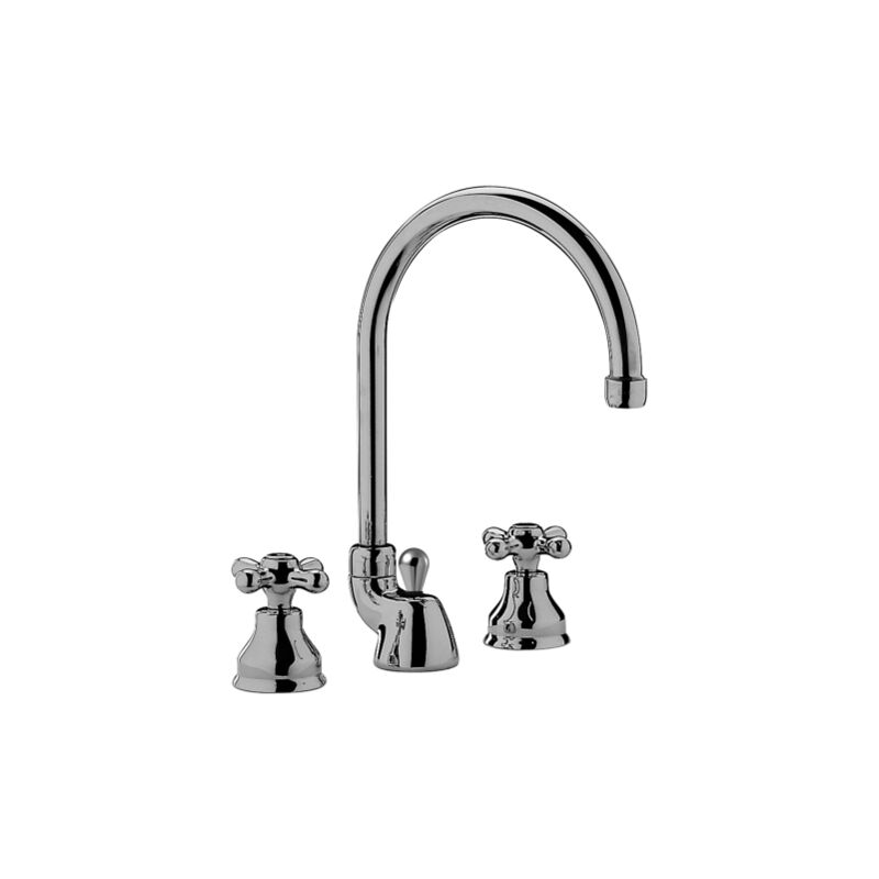 foto del prodotto batteria lavabo con canna orientabile gold finish paffoni serie iris irv057gf ottone gold finish