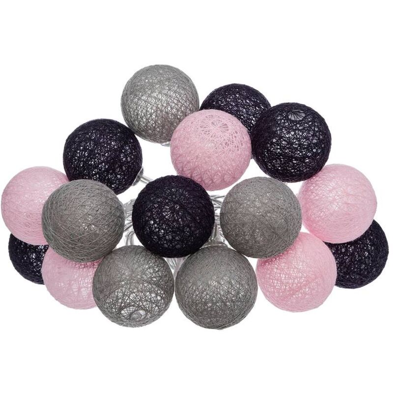 foto del prodotto batteria led string 16 balls rose gris atmosphera cr ateur d int rieur