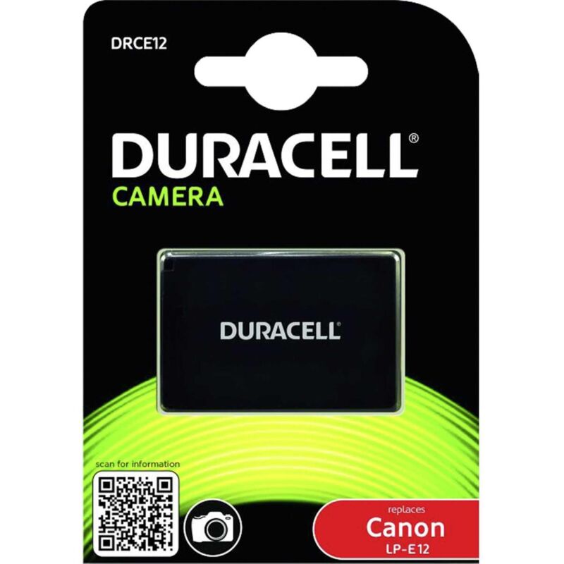 foto del prodotto batteria li ion 800 mah per canon eos 100d, kiss m, kiss m2, kiss x7, m, m10, m100, m2, m50, rebel sl1 powershot sx70 duracell