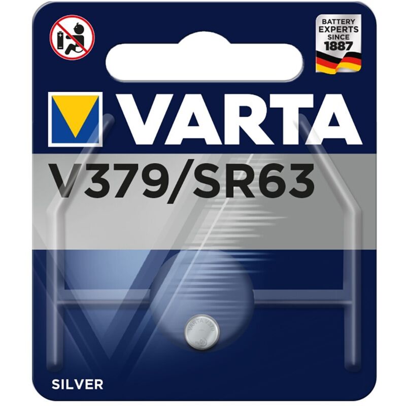 foto del prodotto batteria micro a bottone varta silver sr63 - v379 1,55v blister 1 pz 5,8x2,15mm