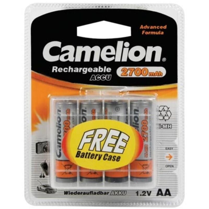 foto del prodotto batteria nimh aa 1,2 v-2700 mah 4 scheda - custodia