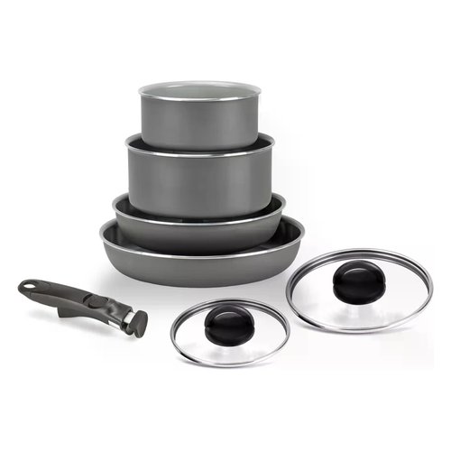 foto del prodotto batteria pentole alluflon moneta 00996532 melodia grigio