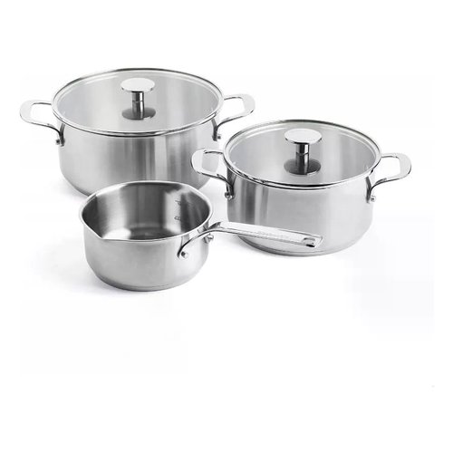 foto del prodotto batteria pentole kitchen aid 05088 001 acciaio spazzolato acciaio spaz