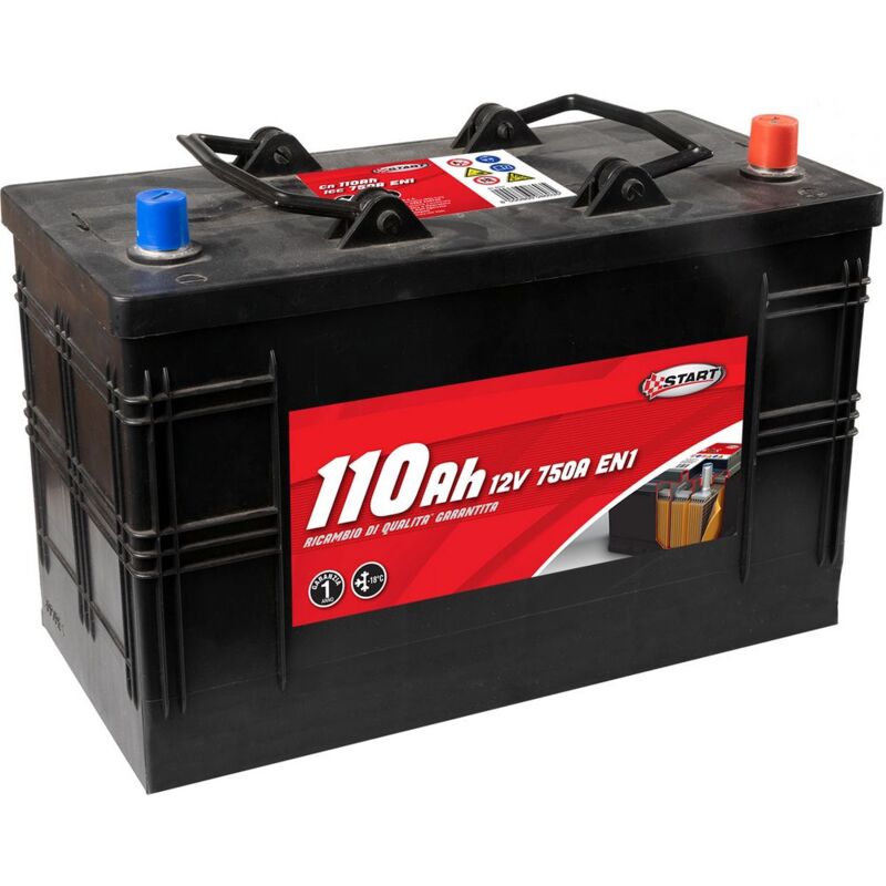 foto del prodotto batteria per autocarro e trattori 110ah 12v 750a polo positivo destro