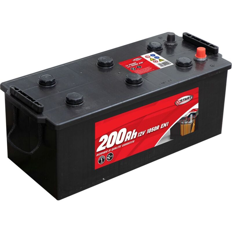 foto del prodotto batteria per autocarro e trattori 200ah 12v 1050a polo positivo sinistro