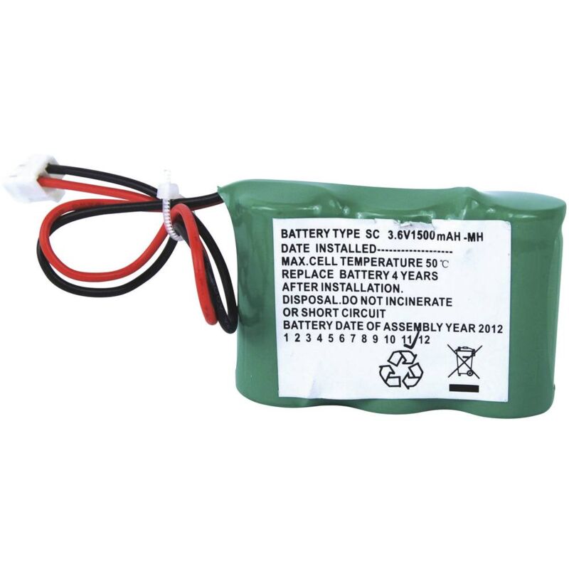 foto del prodotto batteria per luci di emergenza n a con spina 3.6 v 1500 mah beltrona elrd3sc1500