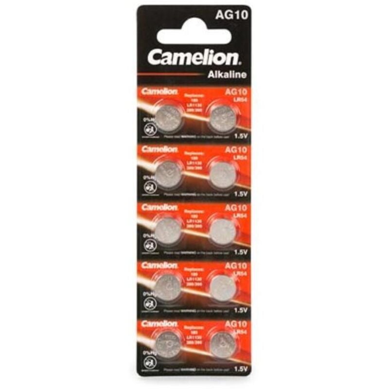 foto del prodotto batteria per orologio 1,5 v-68 mah lr1130 ag10 10 pezzi confezione