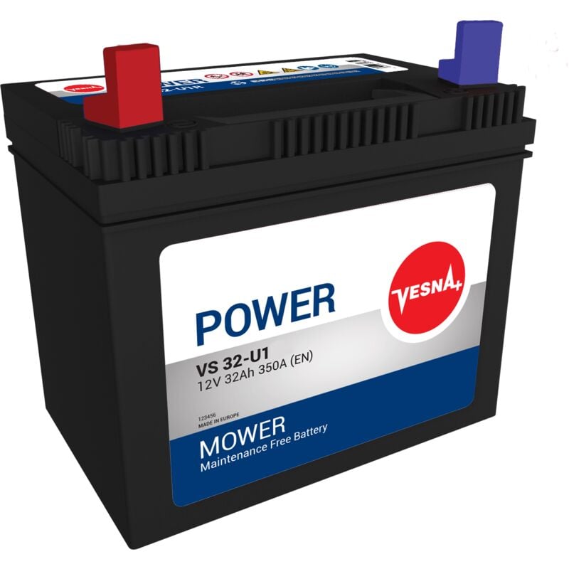 foto del prodotto batteria per trattore tagliaerba u1 32 12v 32ah positivo sinistra
