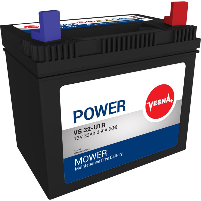 foto del prodotto batteria per trattore tagliaerba u1r 32 12v 32ah positivo destra
