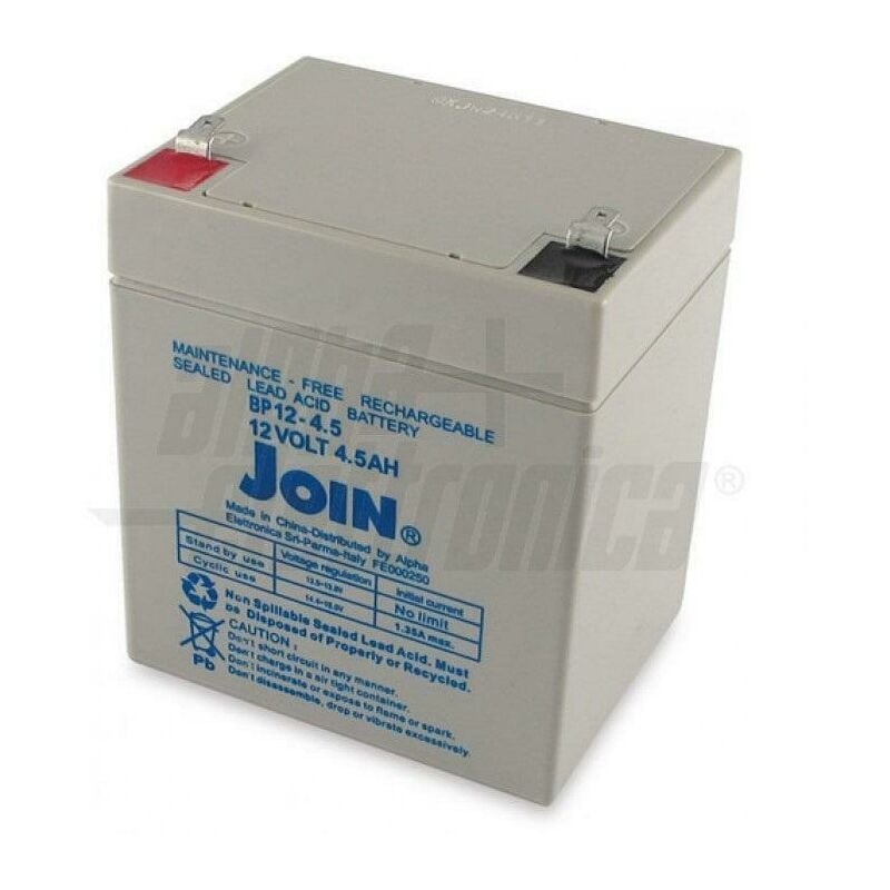 foto del prodotto batteria piombo agm 12v 4.5ah fasto bp12 4.5 alpha elettronica