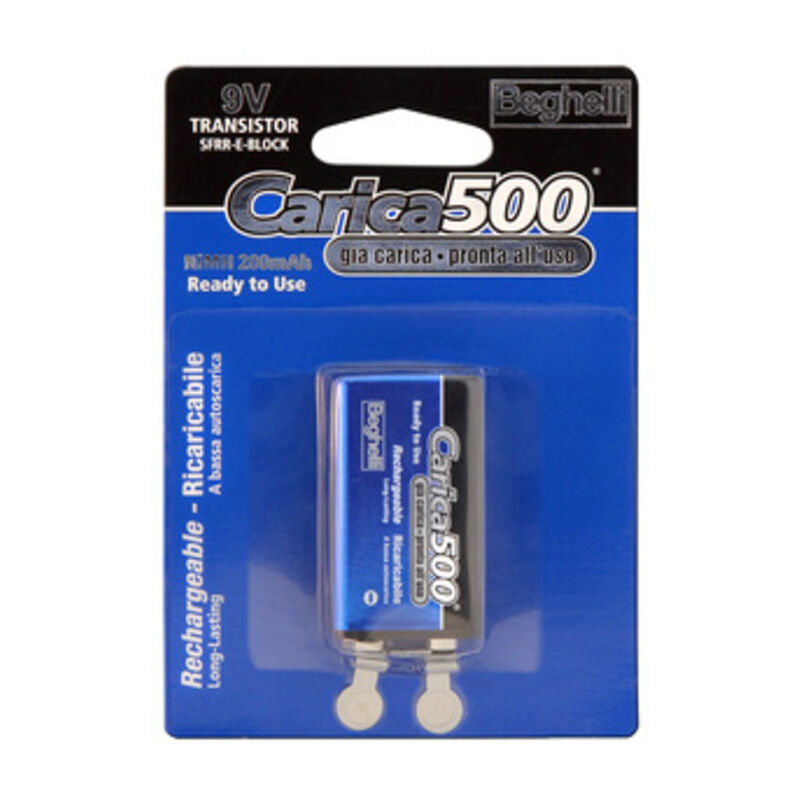 foto del prodotto batteria ricar 9v 200mah blister 1 8853 beghelli