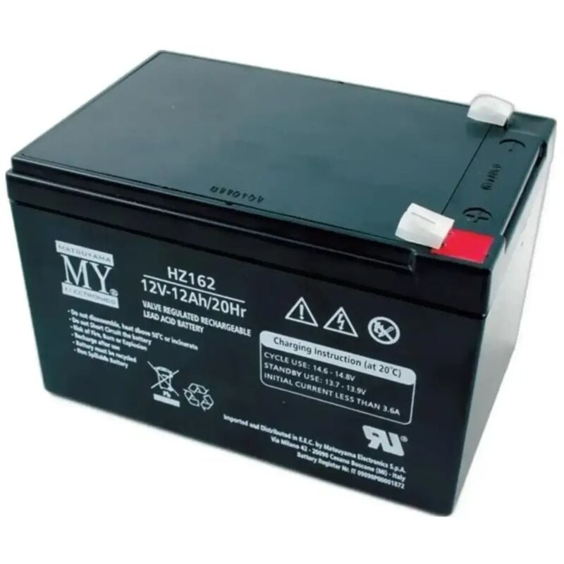 foto del prodotto batteria ricaricabile al piombo 12v 12a 20hr - matsuyama my electronics