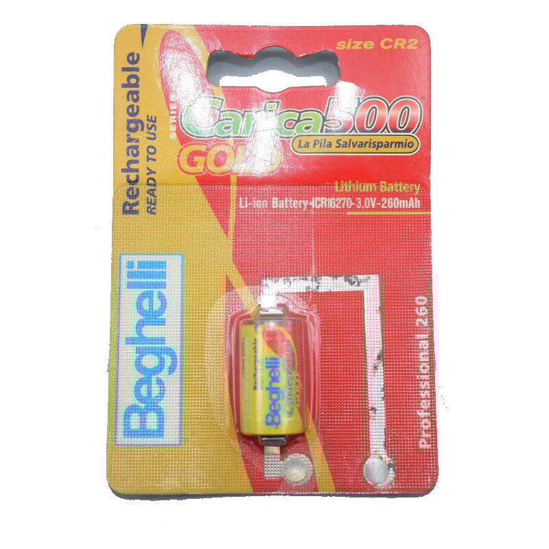 foto del prodotto batteria ricaricabile beghelli cr2 a litio 260mah 8872