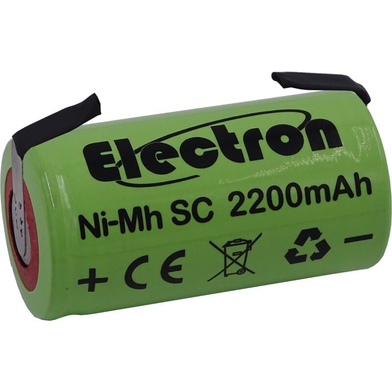 foto del prodotto batteria ricaricabile ni-mh sc 1,2v 2200mah con linguette a saldare